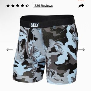 Saxx boxer brief super soft blue camo flora